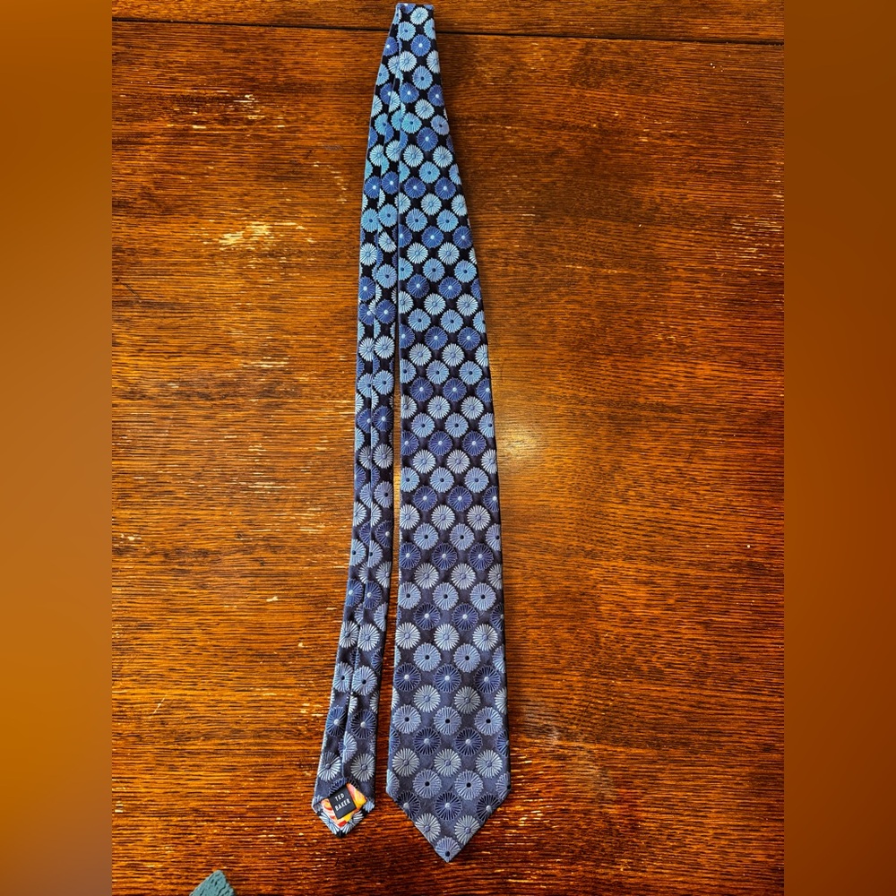 Ted Baker Navy and Light Blue Geometric Tie